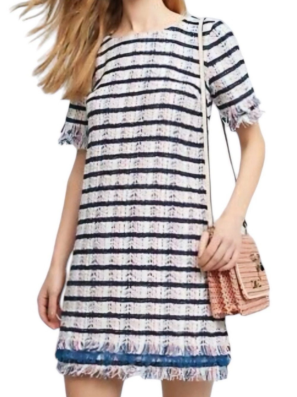 Anthropologie Holding Horses Striped Tweed Dress